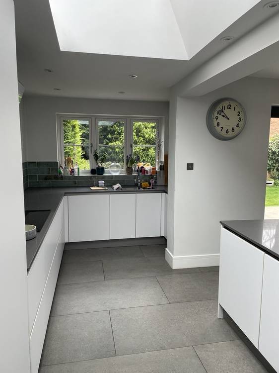 After — kitchen with skylight