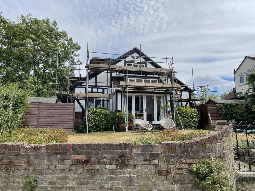 During — scaffolding rear