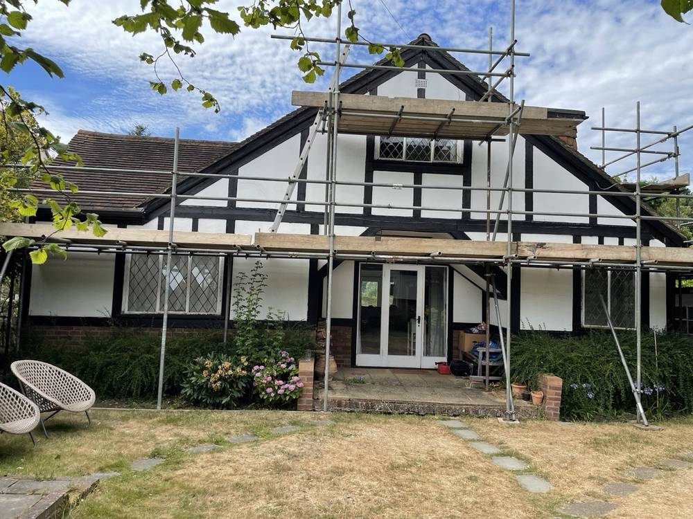 During — scaffolding front