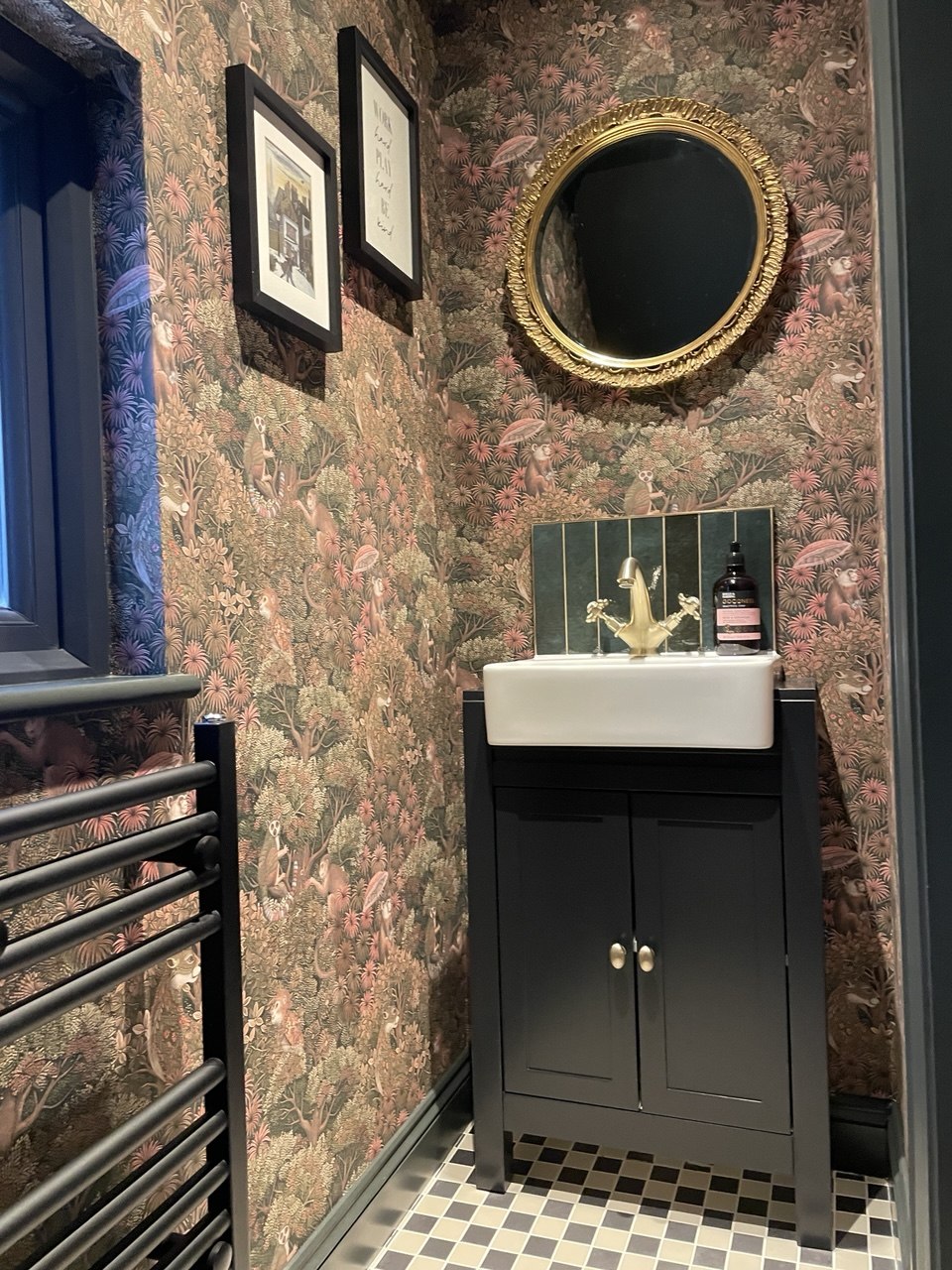After — cloakroom sink and mirror