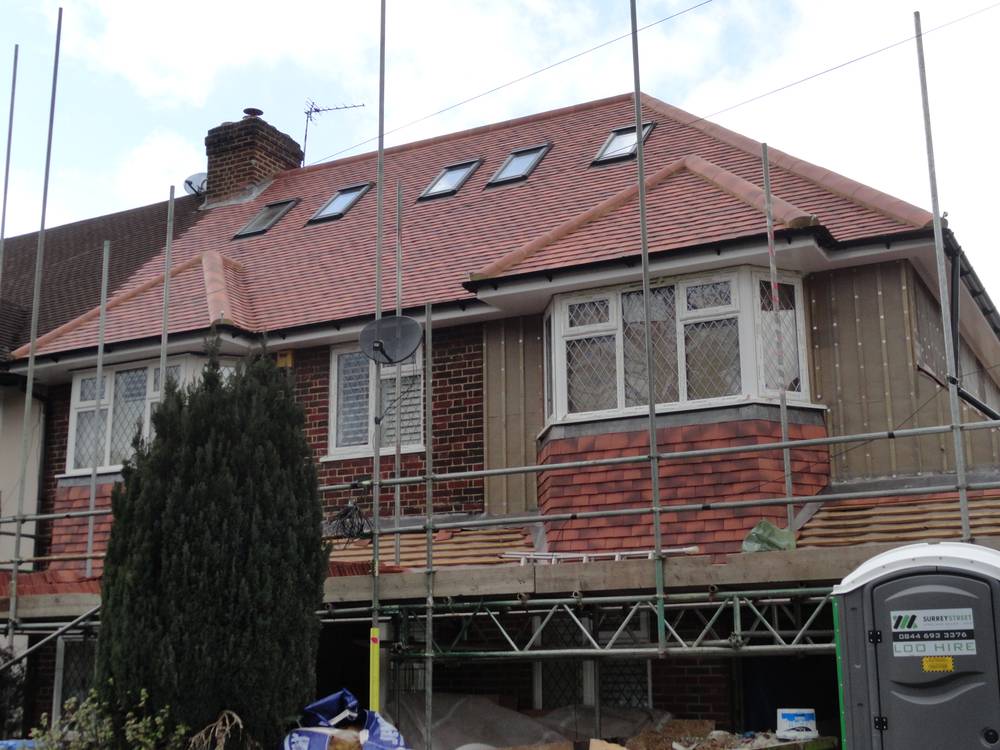 During — new clay tiles and Velux windows