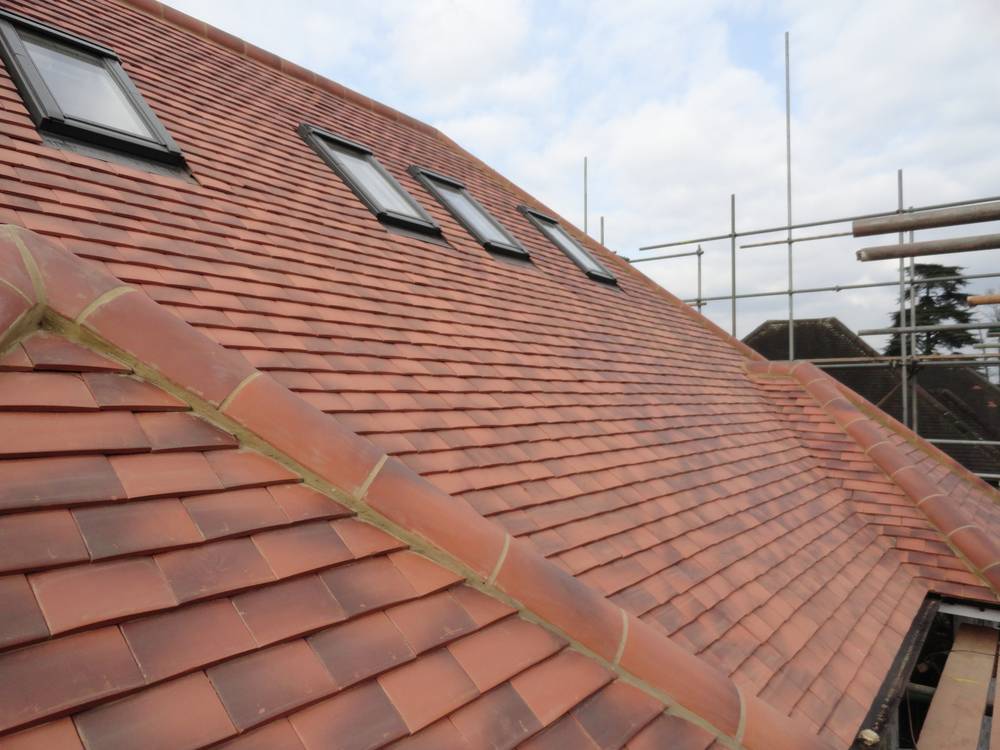 During — new clay tiles close up
