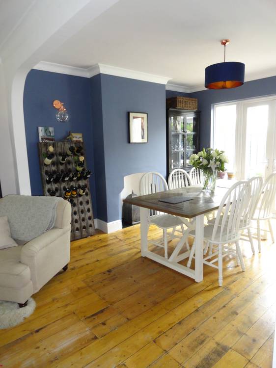 After — dining room with wooden floors