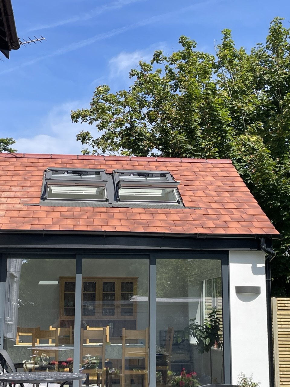 After — roof rooflights detail