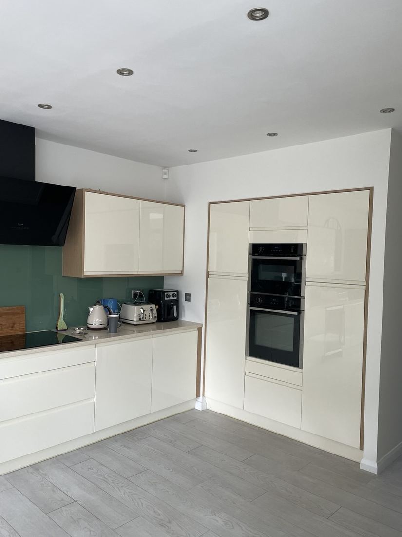 After — kitchen units and integrated ovens