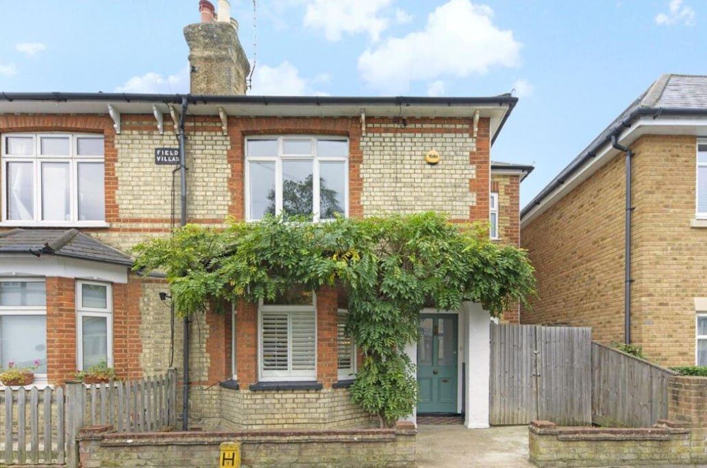 Before — original semi-detached front elevation, Field Villas